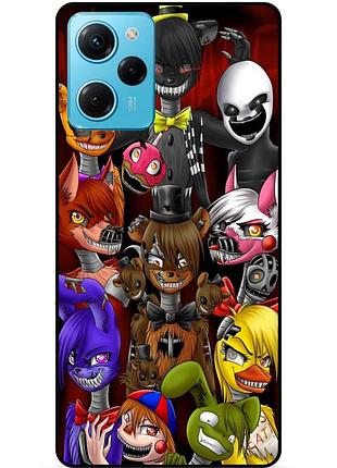 Силиконовый бампер чехол для xiaomi redmi note 12 pro speed edition с рисунком freddy аниматроники фредди