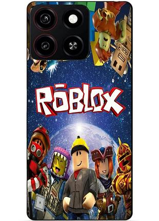 Чехол силиконовый бампер для zte blade a35 с рисунком роблокс roblox