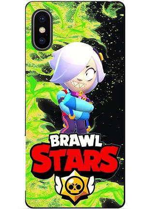 Силиконовый чехол бампер для iphone xs с героем бравл колетт