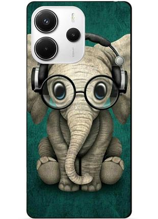 Силіконовий чохол бампер для xiaomi redmi note 14 з малюнком слоник