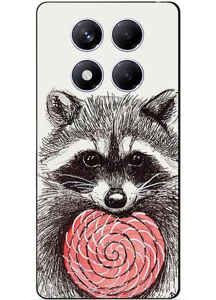 Силіконовий чохол бампер для xiaomi redmi note 14 pro plus 5g з малюнком єнот