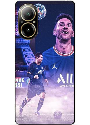 Силіконовий чохол бампер для realme c67 з малюнком messi psg мессі