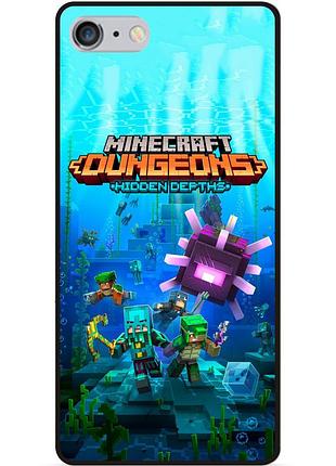 Силіконовий чохол бампер для iphone 6 plus з малюнком майнкрафт minecraft