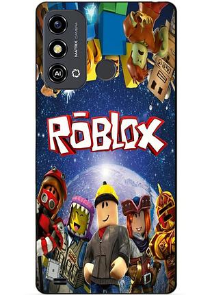 Силіконовий чохол бампер для zte blade a53 з малюнком роблокс roblox
