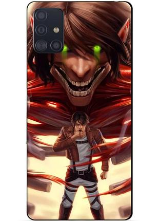 Силіконовий чохол бампер для samsung a71 з малюнком attack on titan атака титанів