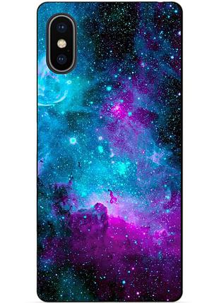 Силиконовый чехол бампер для iphone xs с рисунком галактика космос