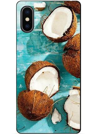 Силіконовий чохол бампер для iphone x 10 з малюнком кокоси