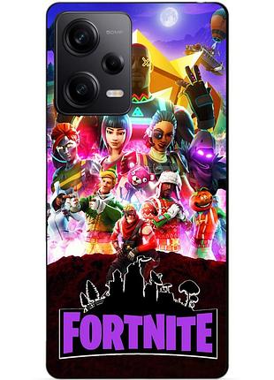 Силиконовый чехол бампер для xiaomi redmi note 12 pro 5g с рисунком fortnite фортнайт