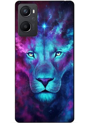Силіконовий чохол бампер для oppo a96 з малюнком космічний лев