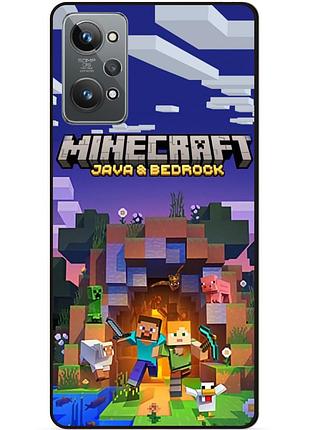 Силиконовый чехол бампер для realme gt2 с картинкой майнкрафт minecraft