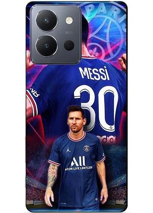 Силиконовый чехол бампер для vivo y36 с рисунком месси псж messi