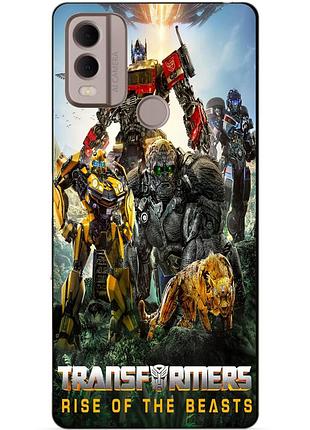Силиконовый чехол бампер для nokia c22 звероботы трансформеры transformers