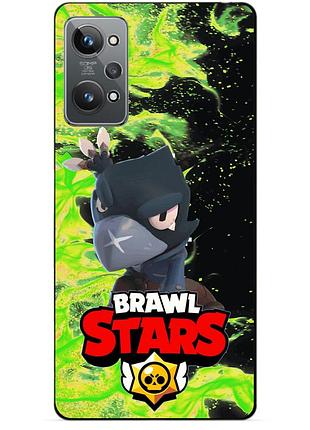 Силиконовый чехол бампер для realme gt2 с героем бравл ворон