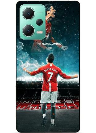 Силиконовый чехол бампер для xiaomi redmi note 12 5g с рисунком роналдо мю ronaldo