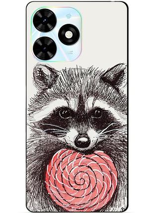 Силіконовий чохол бампер для infinix smart 8 plus (x6526) з малюнком єнот