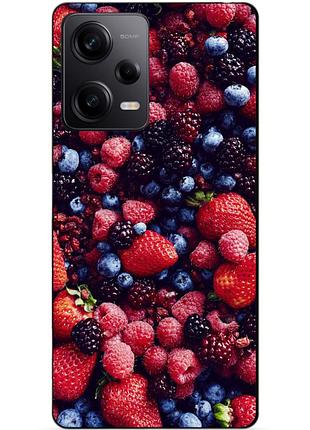 Силиконовый чехол бампер для xiaomi redmi note 12 pro 5g с рисунком ягоды