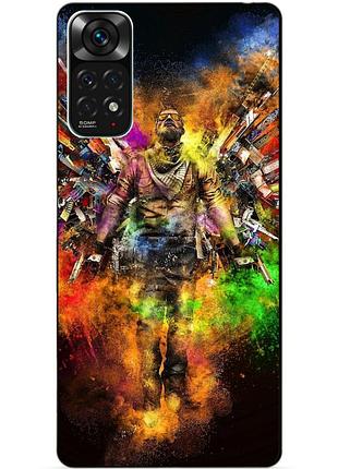 Силиконовый чехол бампер для xiaomi redmi note 11s / note 11 с рисунком воин контр-страйк counter-strike