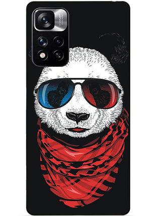 Силіконовий чохол бампер для xiaomi redmi note 11 pro plus 5g з малюнком панда