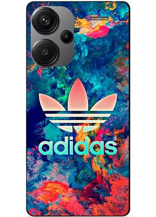 Чехол силиконовый бампер для xiaomi redmi note 13 pro plus 5g с рисунком адидас
