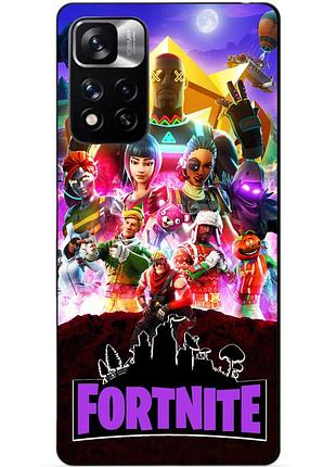 Силіконовий чохол бампер для xiaomi redmi note 11 pro plus 5g з малюнком fortnite фортнайт