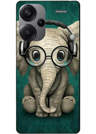 Чехол силиконовый бампер для xiaomi redmi note 13 pro plus 5g с рисунком слоник