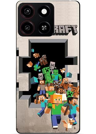 Силіконовий чохол бампер для zte blade a35 з картинкою minecraft майнкрафт