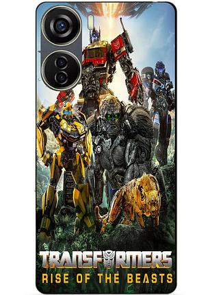 Чехол силиконовый бампер для zte blade v40 design звероботы трансформеры transformers