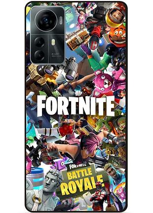 Силиконовый чехол бампер для zte blade a72s с картинкой fortnite фортнайт