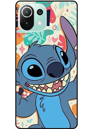 Силіконовий бампер чохол для xiaomi mi 11 lite з малюнком stitch стіч