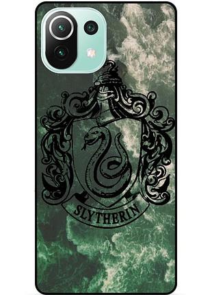 Силіконовий бампер чохол для xiaomi mi 11 lite з малюнком слизерин slytherin гаррі поттер harry potter