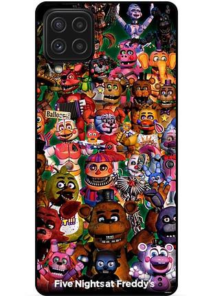 Чехол силиконовый бампер для samsung m32 с рисунком аниматроники freddy фредди