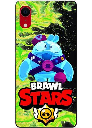 Силиконовый чехол бампер для iphone xr с героем бравл скуик