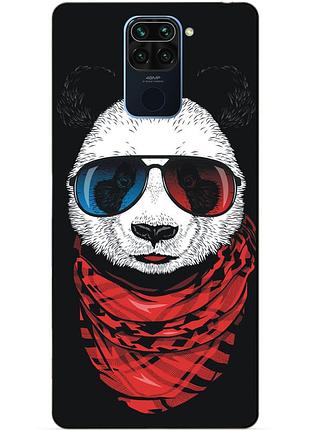 Силіконовий чохол бампер для xiaomi redmi note 9 з малюнком панда