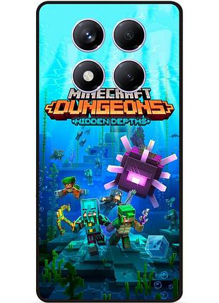Силіконовий чохол бампер для xiaomi redmi note 14 pro з малюнком майнкрафт minecraft