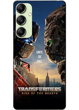 Чехол силиконовый бампер для samsung a24 с рисунком звероботы трансформеры transformers