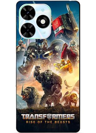 Силіконовий чохол бампер для tecno spark 20c з картинкою звіробої трансформери transformers