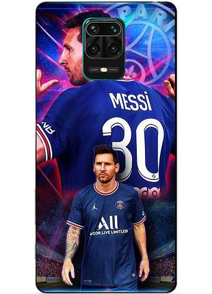 Силіконовий чохол бампер для xiaomi redmi note 9s з малюнком мессі псж messi