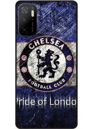 Силіконовий чохол бампер для xiaomi poco m3 pro з малюнком челси chelsea