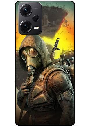 Силіконовий бампер чохол для xiaomi redmi note 12 pro plus з малюнком stalker сталкер