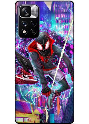 Силиконовый бампер чехол для xiaomi redmi note 11 pro plus 5g с картинкой spider man человек паук майлз