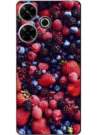 Чехол силиконовый бампер для infinix hot 30 (x6831) с рисунком ягоды