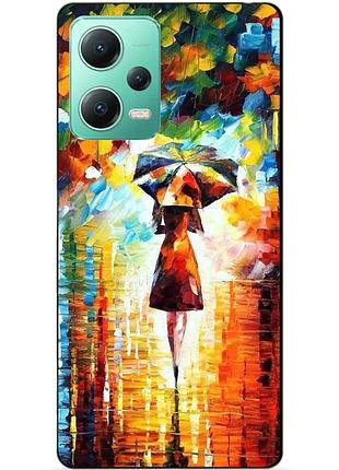 Силіконовий чохол бампер для xiaomi redmi note 12 5g з малюнком прогулянка