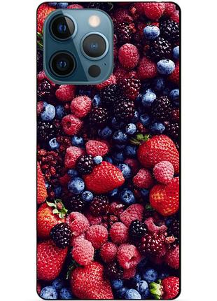 Силіконовий чохол бампер для iphone 14 pro з малюнком ягоди