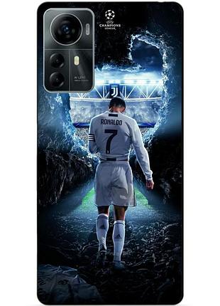 Силиконовый чехол бампер для zte blade a72s с рисунком ronaldo роналдо