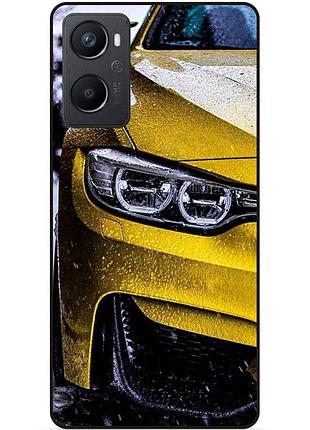 Силиконовый чехол бампер для oppo a96 с рисунком bmw бмв машина авто
