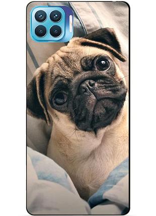 Силіконовий чохол бампер для oppo reno 4 lite з малюнком фото мопс