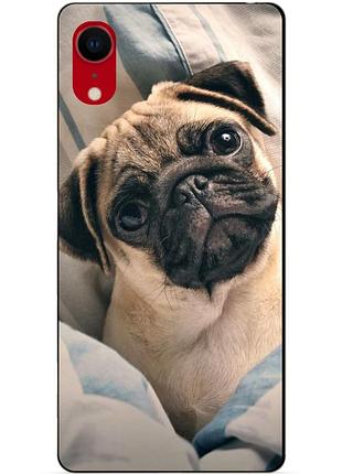 Силіконовий чохол бампер для iphone xr з малюнком фото мопс