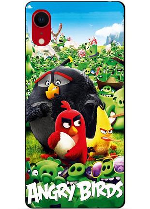 Силіконовий чохол бампер для iphone xr з малюнком angry birds енгрі бердс