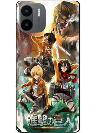 Силиконовый чехол бампер для xiaomi redmi a2 / a1 с рисунком атака на титанов attack on titan