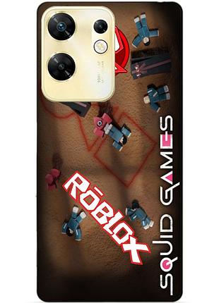 Силіконовий чохол бампер для infinix zero 30 4g з малюнком roblox гра в кальмара роблокс